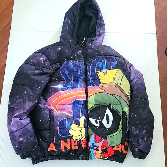Members Only Other - Members Only X Space Jam Legacy Squad Men's Hooded Puffer Jacket Large Unisex